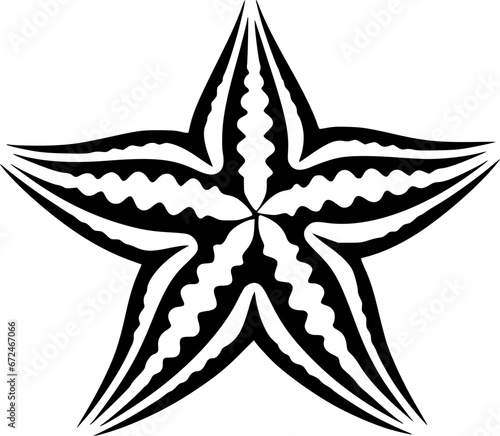 Starfish - Minimalist and Flat Logo - Vector illustration