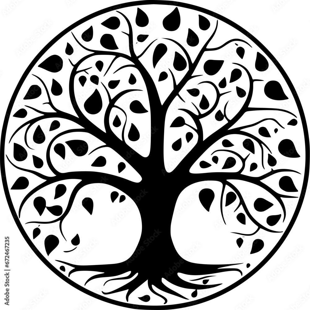 Tree - Minimalist and Flat Logo - Vector illustration Tree - Minimalist and Flat Logo - Vector illustration
