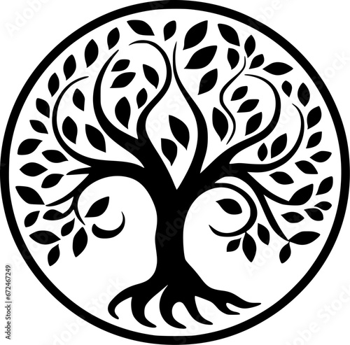 Tree of Life | Minimalist and Simple Silhouette - Vector illustration