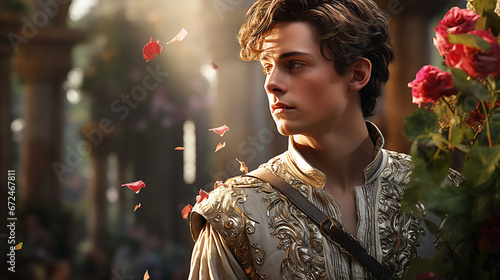 Images of beautiful and handsome princes from fairy tales