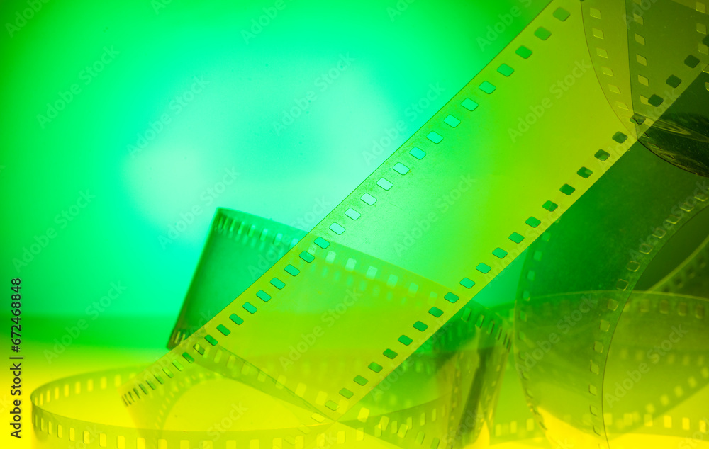 color background for cinema entertainment with film strip