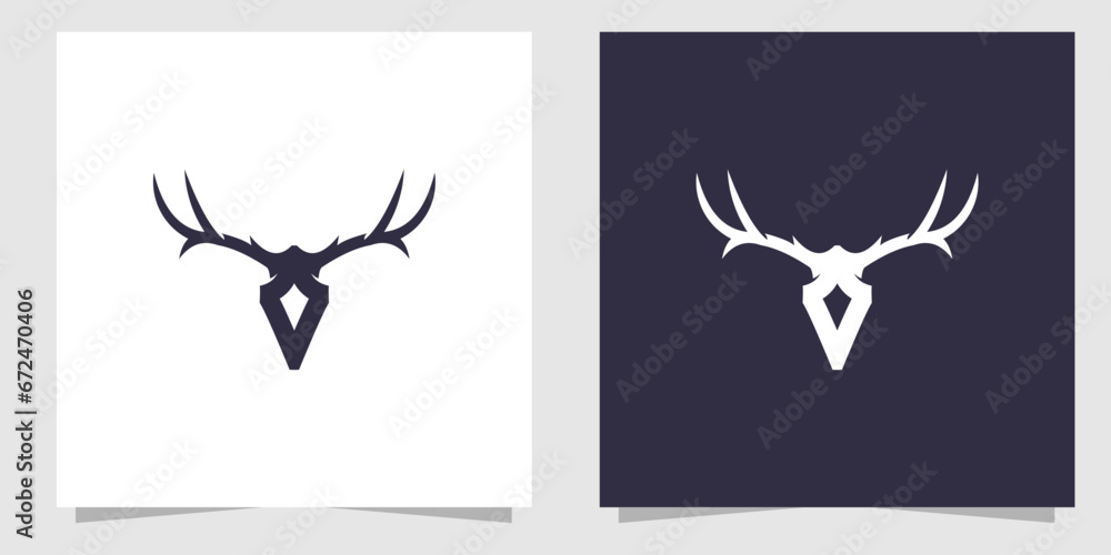 deer logo design vector