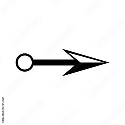 Kunai ninja throwing dagger flat vector icon for games and websites. arrows icon vector illustration on a white backround. EPS 10