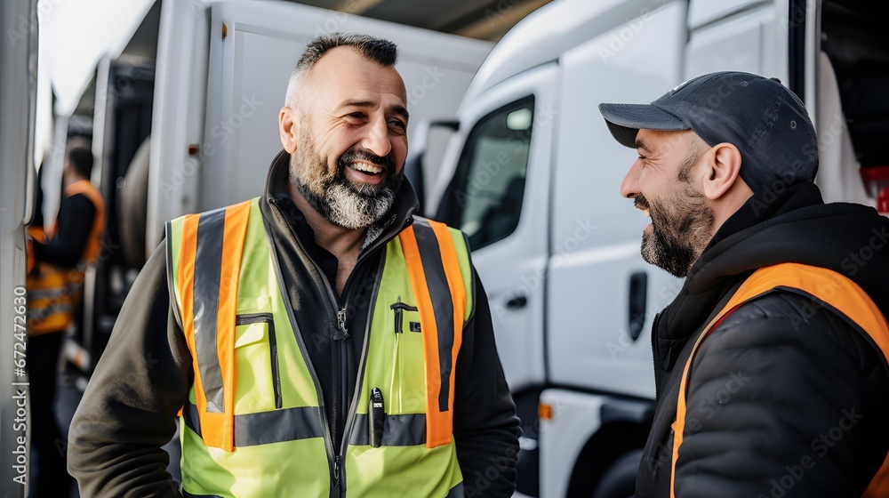 Fleet managers optimizing vehicle logistics Fleet managers optimizing vehicle logistics