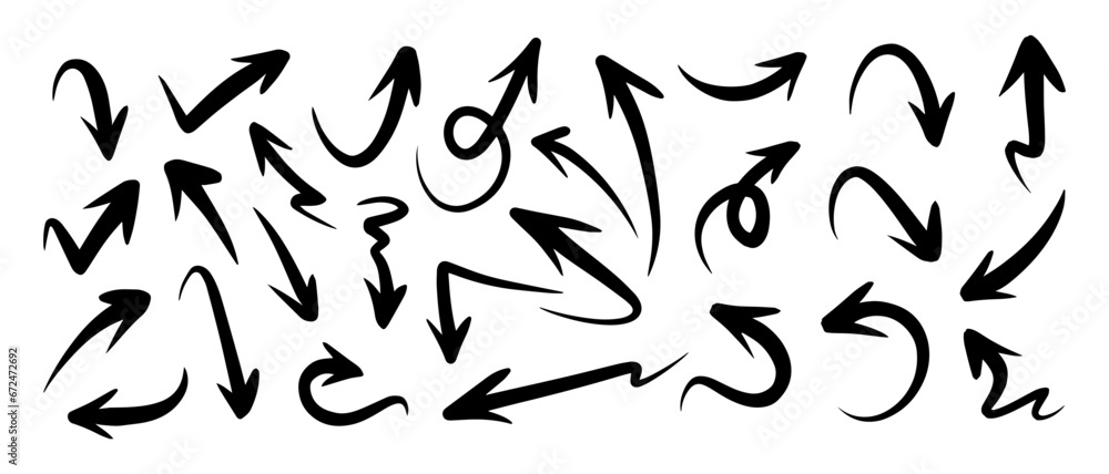 hand drawn arrow set. Doodle illustration. hand drawn arrow set. Doodle illustration.