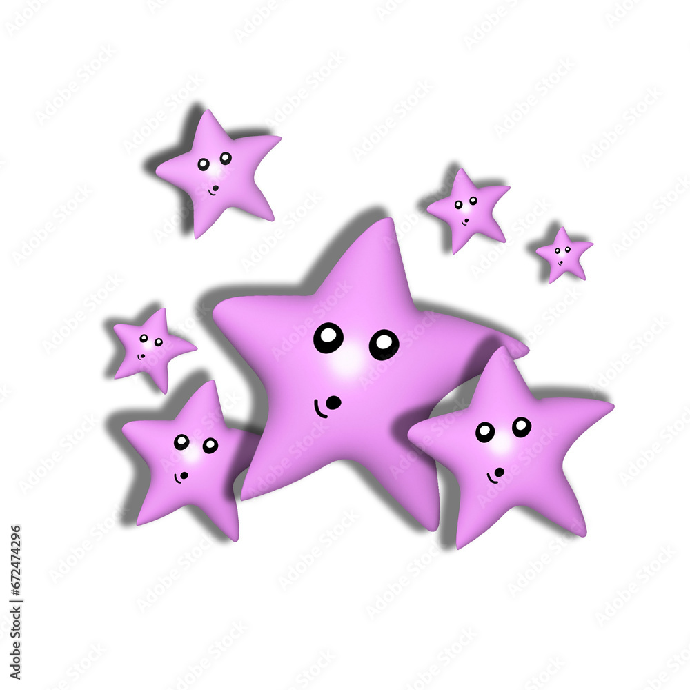 Obraz premium purple and white stars
