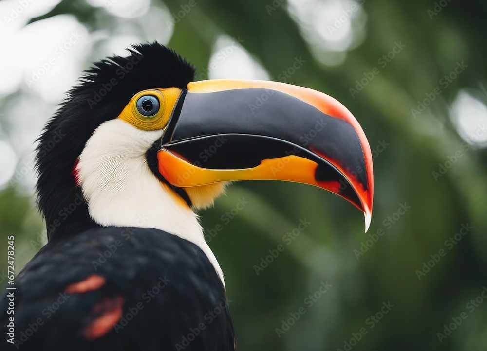 Portrait of Toucan bird. Costa Rica wild Tucan.
Portrait of Toucan bird. Costa Rica wild Tucan.