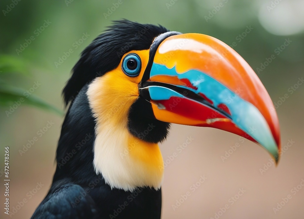Naklejka premium Portrait of Toucan bird. Costa Rica wild Tucan.
