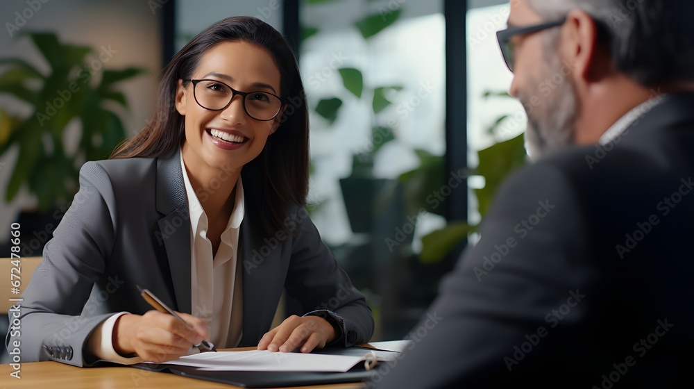 Financial advisors reviewing investment portfolios Financial advisors reviewing investment portfolios