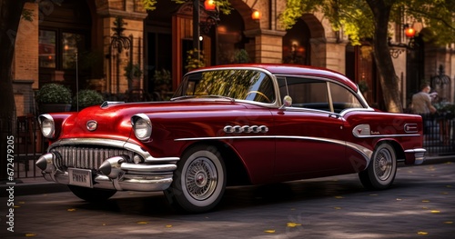 Classic Elegance on Wheels. Celebrating the Timeless Beauty of Vintage Cars. Generative AI © Kingboy