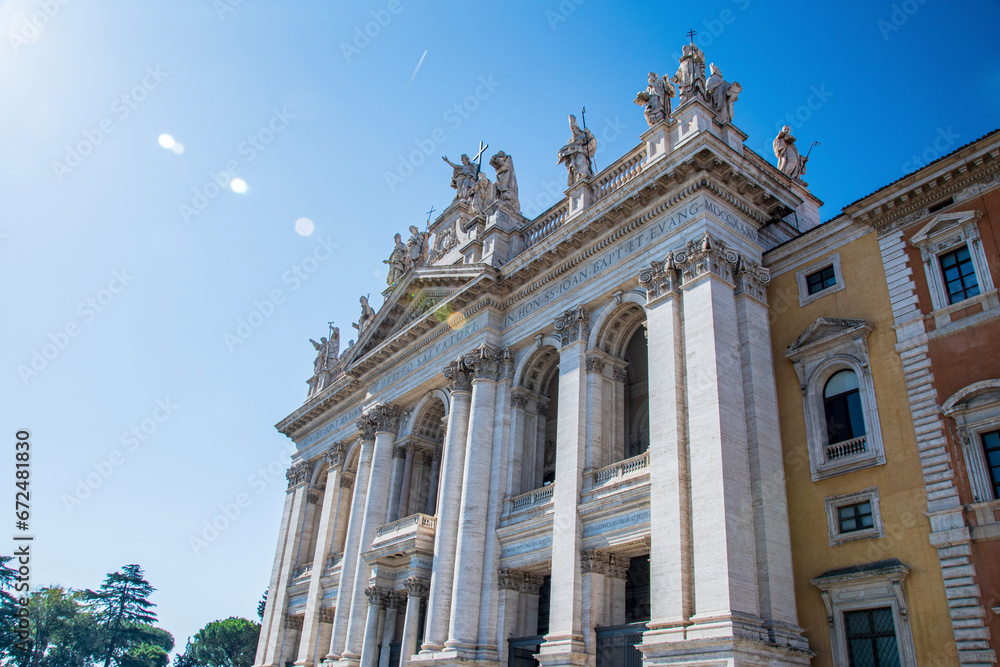 the facade of basilica