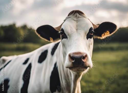 Wallpaper Mural portrait of a holstein cow on a farm in the countryside
 Torontodigital.ca