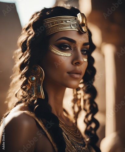 portrait of the ancient Egyptian god woman
 photo