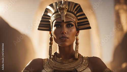 portrait of the ancient Egyptian god woman
 photo