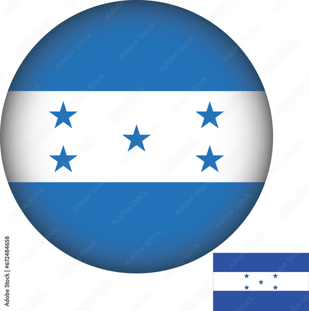 Honduras Flag Round Shape Illustration Vector Honduras Flag Round Shape Illustration Vector
