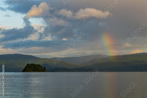 Rainbow in beatiful Haida Gwaii in British Columbia  Canada.