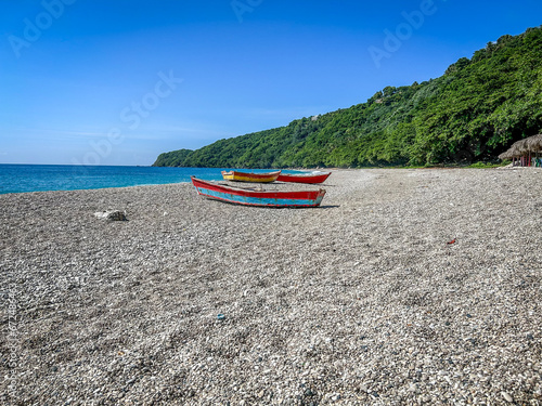Two boats lying on the beach