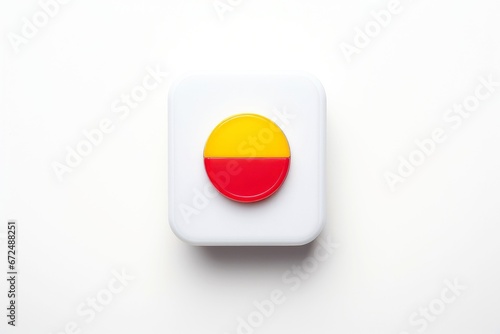 Abstract high tech multicolor button on white background Free Download Abstract high tech multicolor button on white background - GFXLoad