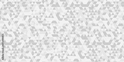 Abstract geometric pattern gray and white low Polygon Mosaic and tile triangle Background. business and corporate background. seamless pattern Abstract gray and white small square geometrics triangle.