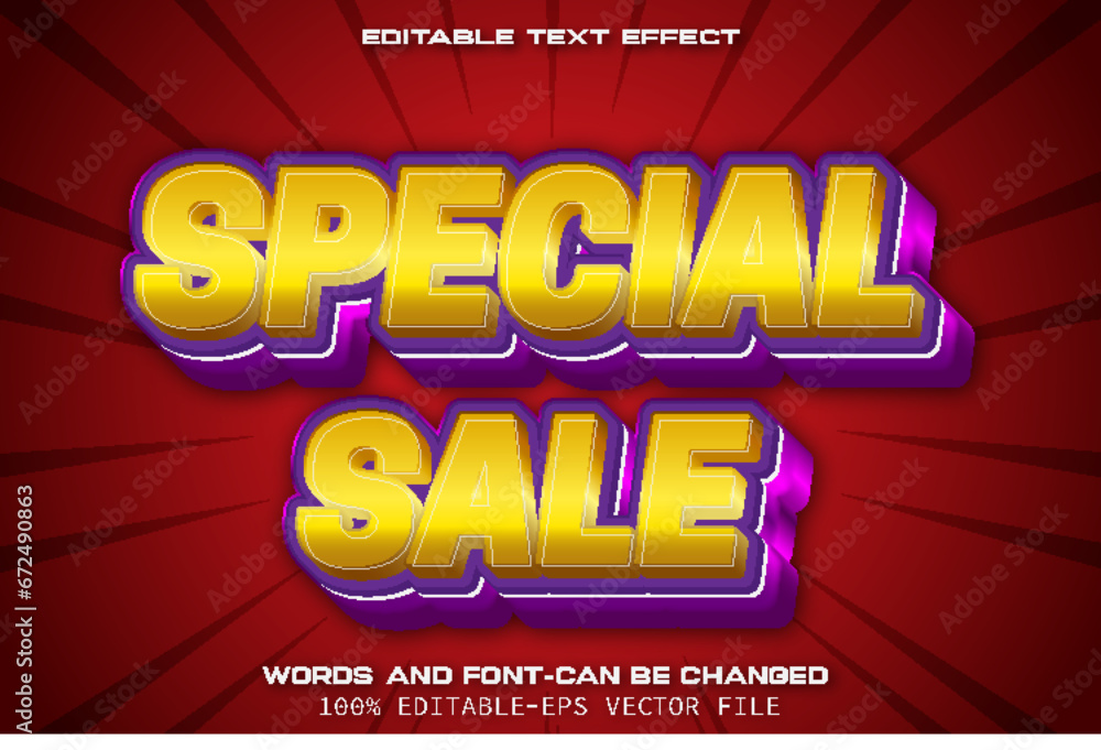 Special Sale Text Effect Modern Style