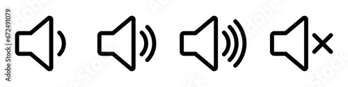 Volume icon set