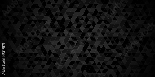 Seamless black dark backdrop grayscale triangle background. Many rectangular. Abstract black and white geomatics patter diamond triangular square wallpaper background.