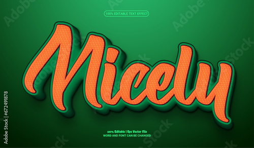 Nicely fully editable premium 3d vector text effect 