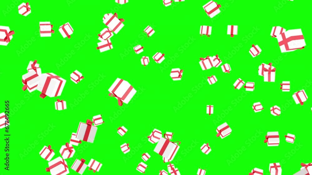 プレゼントの箱が降る様子 クロマキー
プレゼントの箱が降る様子 クロマキー