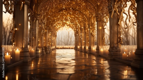 A Sparkling Christmas Light Tunnel Enchanting  Bright Background  Background Hd