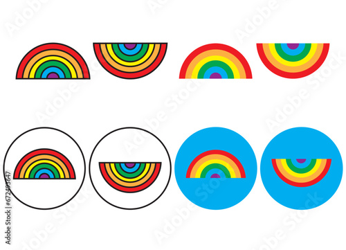 rainbow icon set