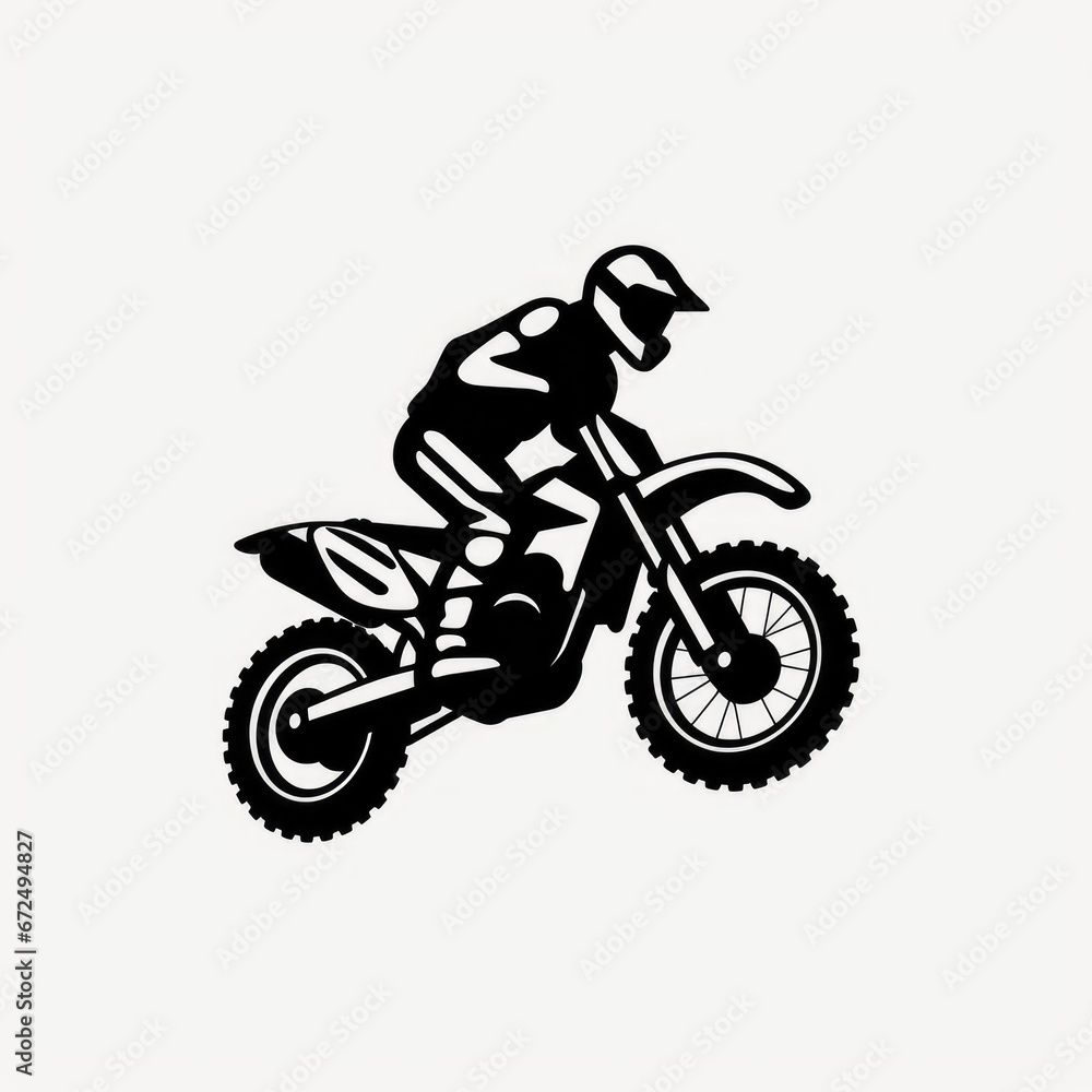 Trail bike icon illustration, AI generated Image Trail bike icon illustration, AI generated Image