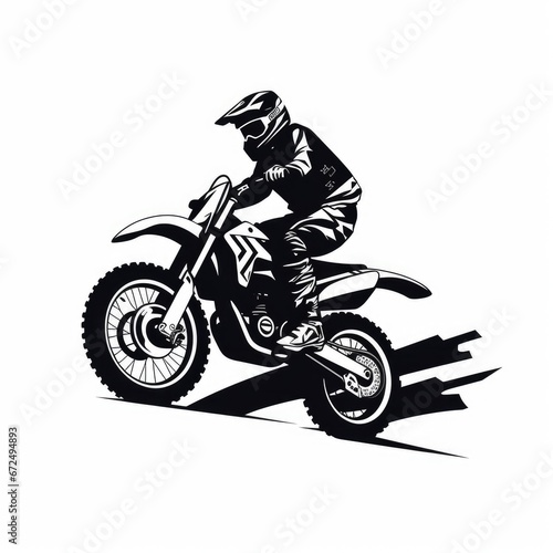 Trail bike icon illustration, AI generated Image