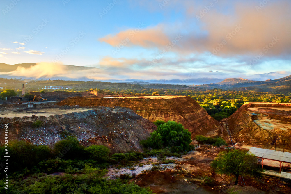 Open pit mine in Zimapan Hidalgo