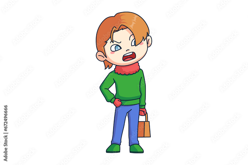 Cute Winter Kids Cartoon Character Design Cute Winter Kids Cartoon Character Design