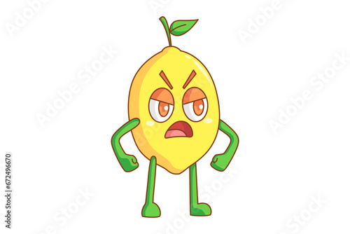 Cute Lemon Cartoon Character Design