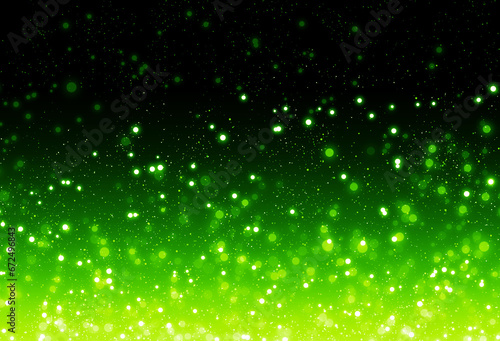 緑の光のキラキラ背景