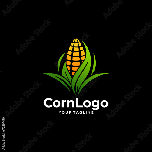 Vintage Logo Corn Vector illustration
