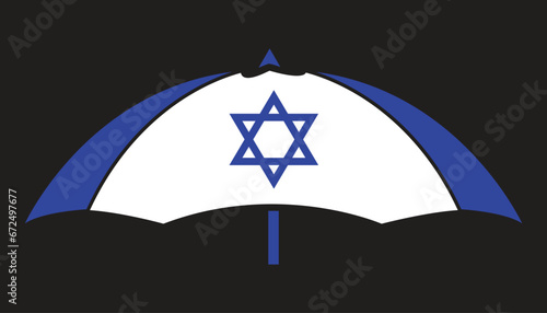 National flag of Israel. Vector illustration.Israel flag for independence day. 