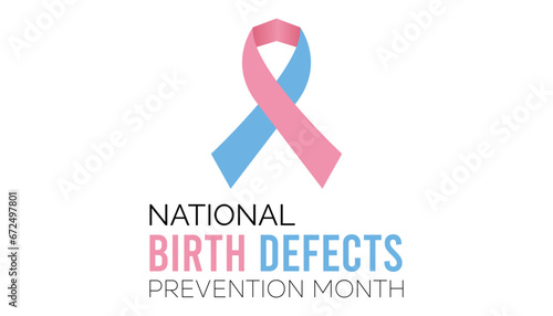 Vector illustration on the theme of National Birth Defects Prevention month observed each year during January.banner, Holiday, poster, card and background design.