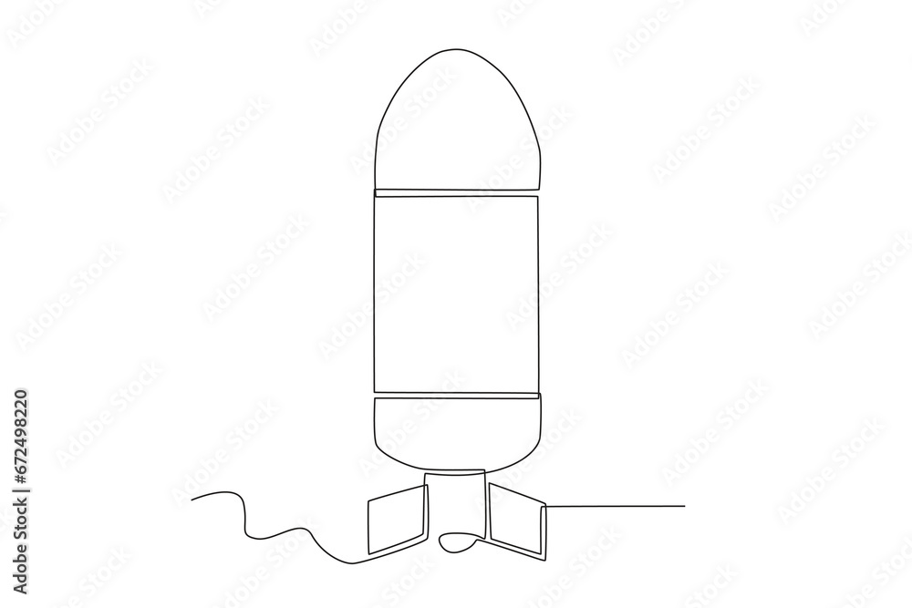 custom made wallpaper toronto digitalA nuclear tube for war. Nuclear weapon one-line drawing