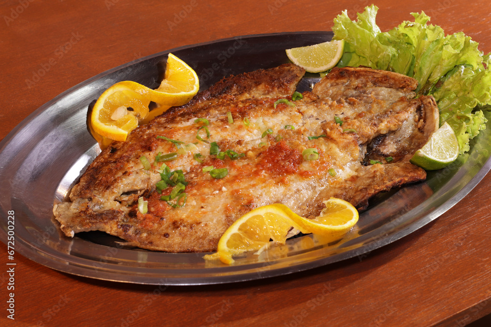 Peixe Aberto Frito Anchova Peixe Aberto Frito Anchova