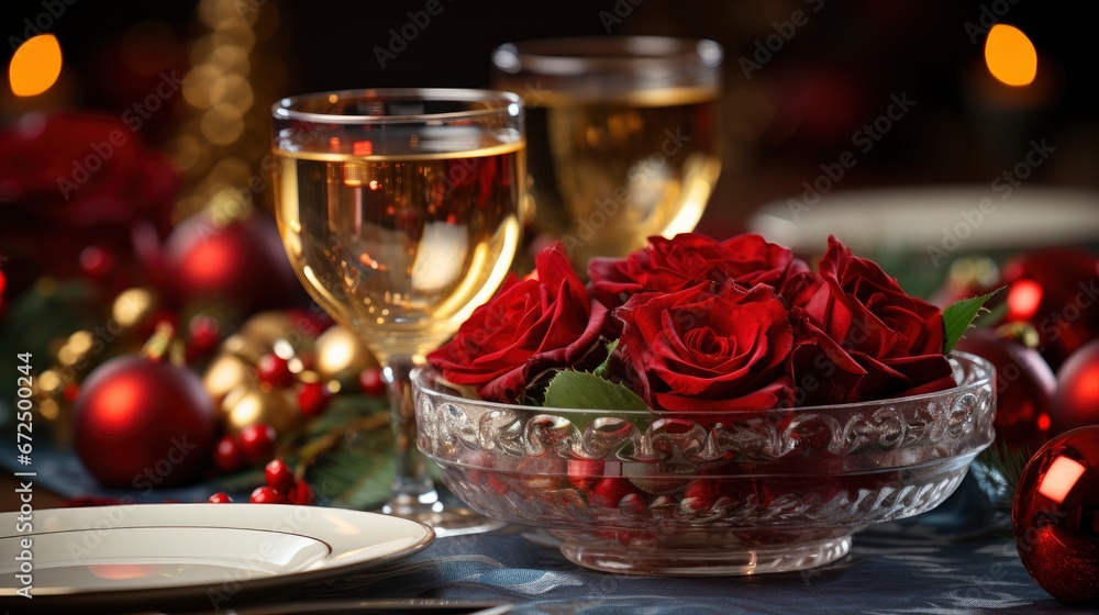 Holiday Table Setting Linen Napkins Rose ,Bright Background, Background Hd