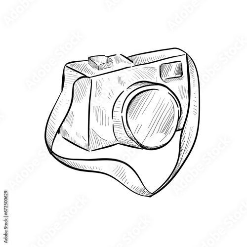 Camera handdrawn illustration