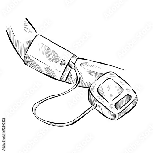 Tonometer handdrawn illustration