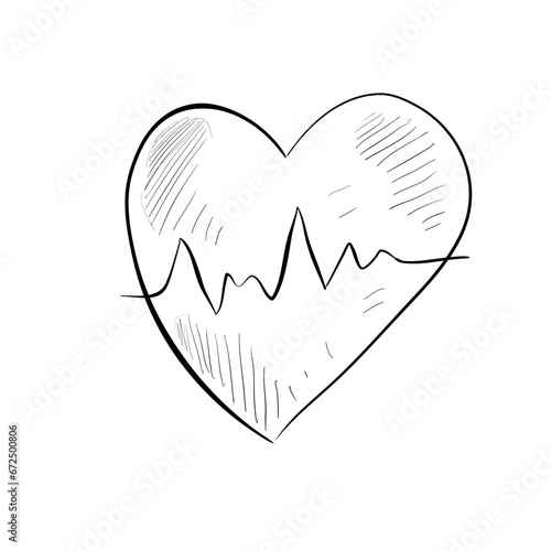 Heart handdrawn illustration