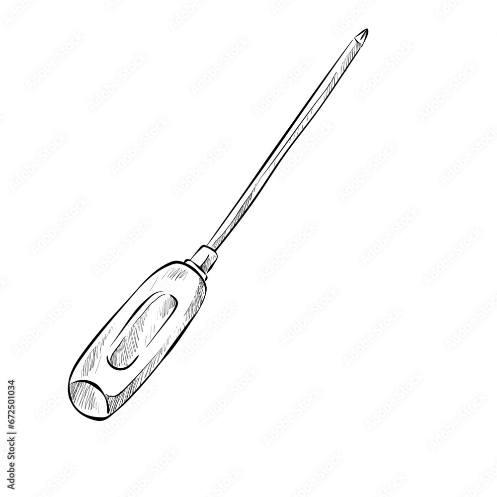 Screwdriver handdrawn illustration