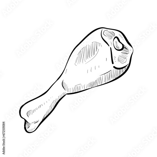 Chicken thighs handdrawn illustration