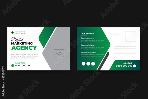 Corporate business postcard template design