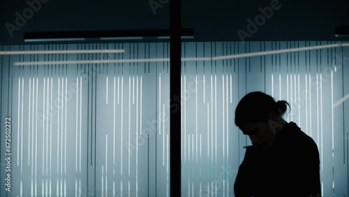 Woman Silhouette in the office