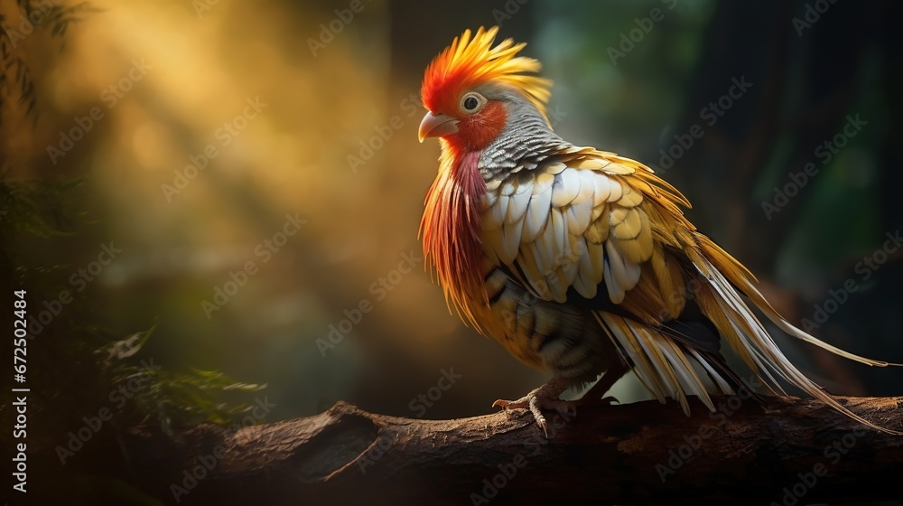 Beautiful golden pheasant 